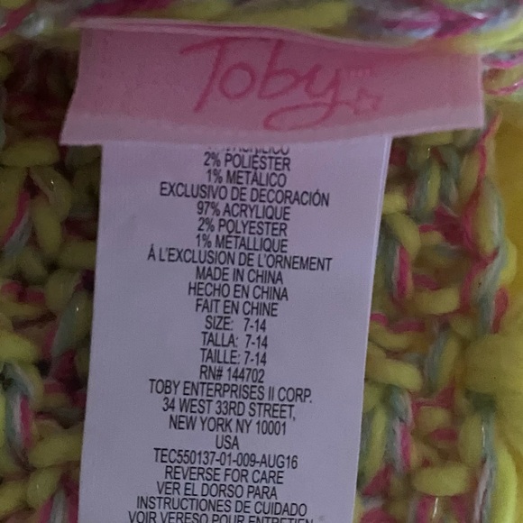 Gifted.  Not for sale Toby Match Set Pom Headband Tassel Infinity Scarf 4-14 - Picture 12 of 13